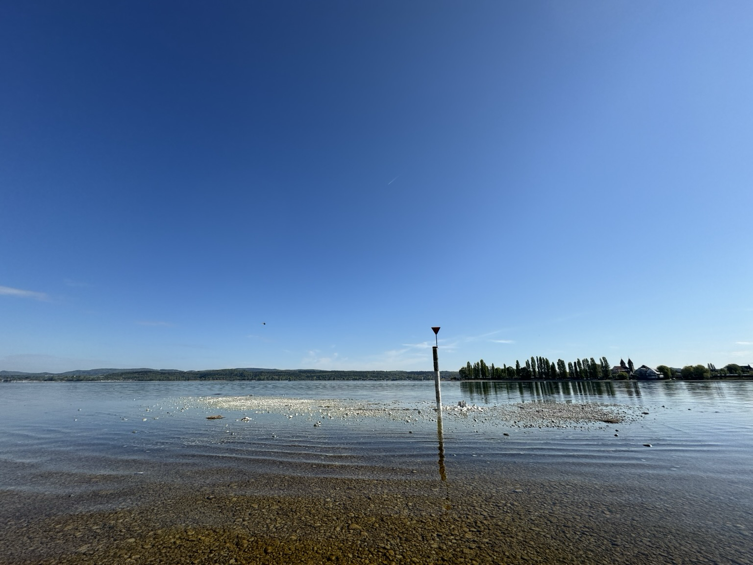 Stuhlrain bei einem Pegel von 278 in Konstanz. Datum 2025-04-23.